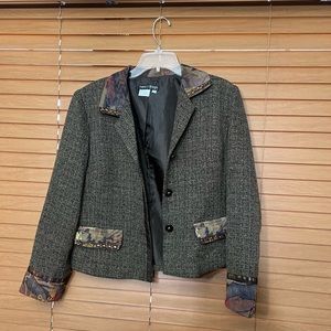 NANCY BOLEN City Girl blazer women’s Size 10 brown